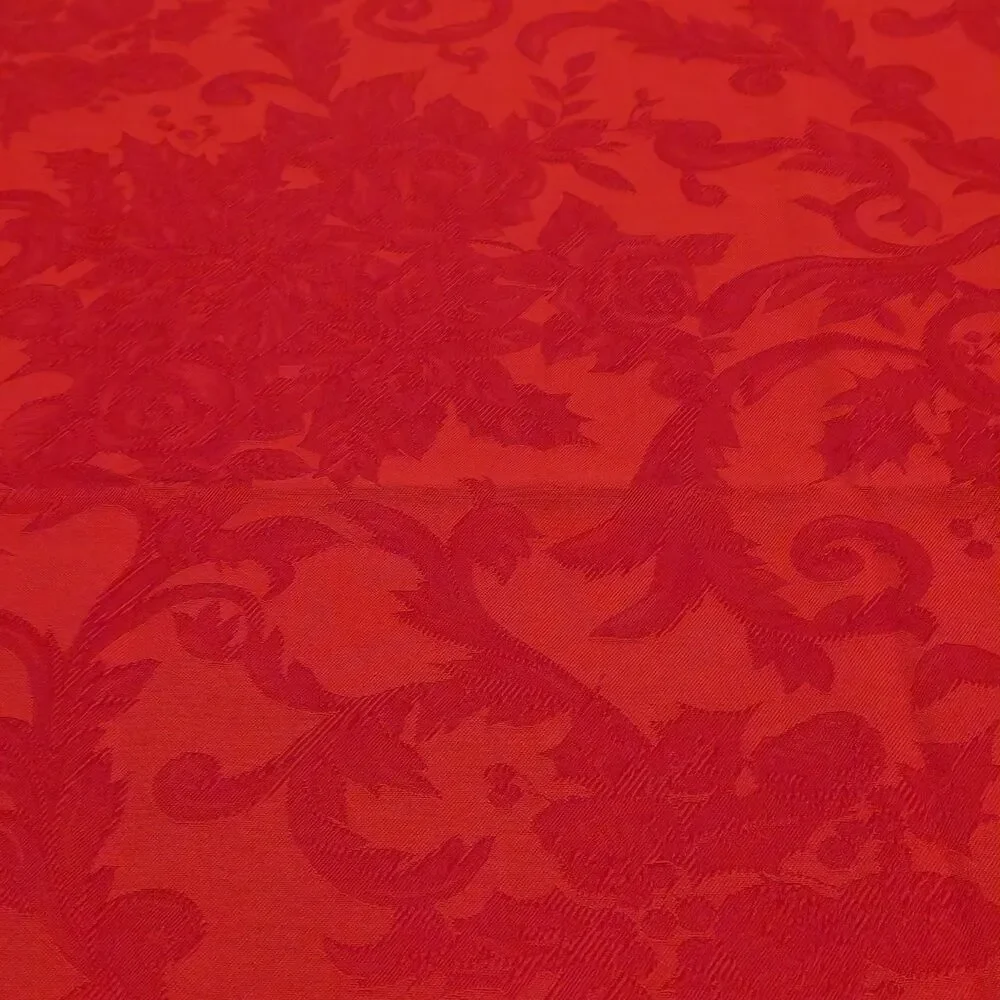 Red Jacquard Tablecloth 87 x68